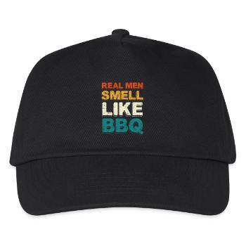 Les vrais hommes sentent le barbecue - Casquette de baseball Enfant - noir - Devant