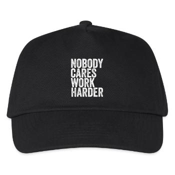 Nobody Cares Work Harder - Kinder Basecap - Schwarz - Vorne