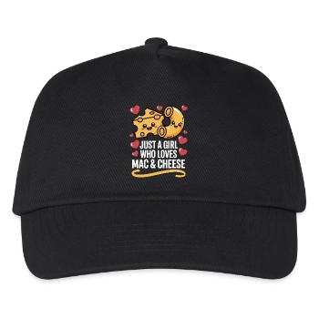 Amateur de macaroni au fromage - Kawaii Design - Casquette de baseball Enfant - noir - Devant