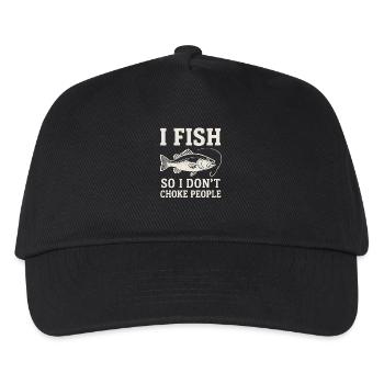 I Fish So I Don't Choke People Angler Spruch Angel - Kids’ Baseball Cap - black - Front