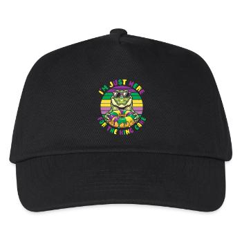 King Cake Mardi Gras Aligator - Kids’ Baseball Cap - black - Front