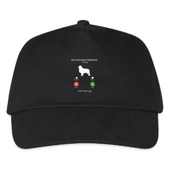 Berger australien appelle « Je dois y aller maman - Casquette de baseball Enfant - noir - Devant