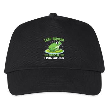 Frog Catcher Leap Adviser Frog - Kids’ Baseball Cap - black - Front