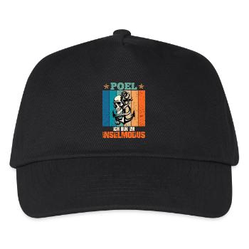 Vacances en mer Baltique POEL AM IM INSEL MODUS Lustig - Casquette de baseball Enfant - noir - Devant