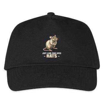 Ratten Ratte - Kinder Basecap - Schwarz - Vorne