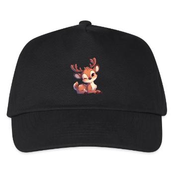 Rentiere Rentier - Kinder Basecap - Schwarz - Vorne