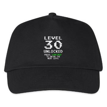 Level 30 Unlocked - Kids’ Baseball Cap - black - Front