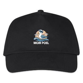 Mer Baltique MOIN POEL Souvenir Mouette Drôle - Casquette de baseball Enfant - noir - Devant