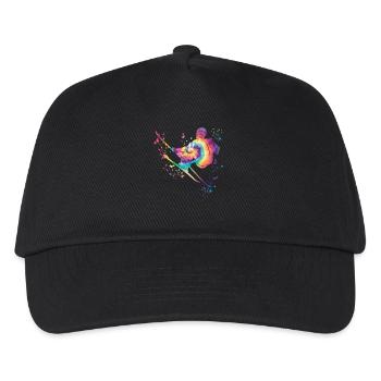Alpine skiing Winter sports Nordic skiing - Kids’ Baseball Cap - black - Front