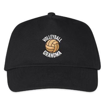 Volleyball Grandma – Stolze Oma - Kinder Basecap - Schwarz - Vorne