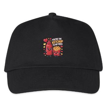 Am Valentinstag bist du der Ketchup zu meinen Pommes - Kinder Basecap - Schwarz - Vorne