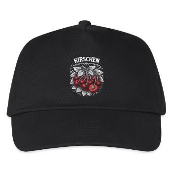 Cherries Botanical Vintage Print - Kids’ Baseball Cap - black - Front
