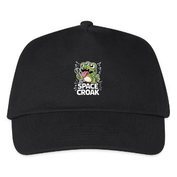  Space Croak Alien Frosch Sänger Lustiger Weltraum - Kinder Basecap - Schwarz - Vorne