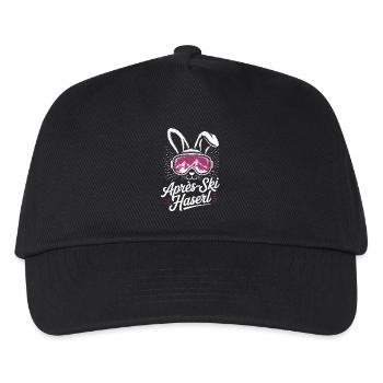 Après-ski bunny hut fun Skier ski bunny - Kids’ Baseball Cap - black - Front
