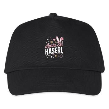 Après-ski bunny hut fun Skier ski bunny - Kids’ Baseball Cap - black - Front