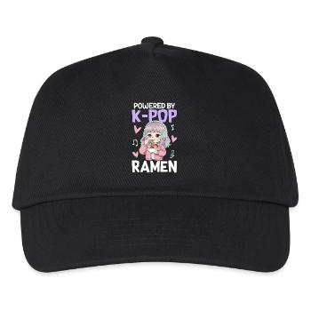 Powered By K-Pop Ramen - Kinder Basecap - Schwarz - Vorne