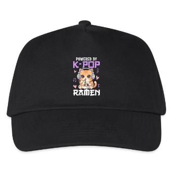 Powered By K-Pop Ramen - Kinder Basecap - Schwarz - Vorne
