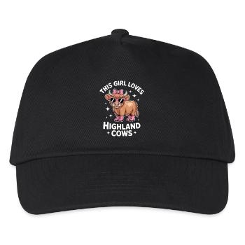Highland Cattle Sayings Funny Highland Cattle Gift - Kids’ Baseball Cap - black - Front