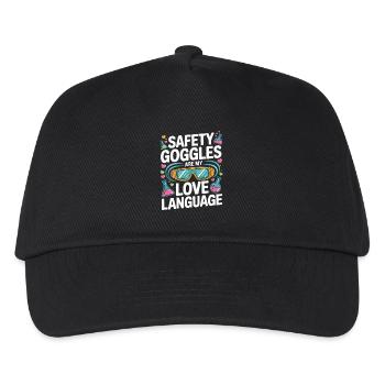 Love Language Safety Goggles - Kinder Basecap - Schwarz - Vorne