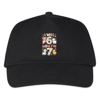 Birthday 7 years: Animal print - Kids’ Baseball Cap - black - Front