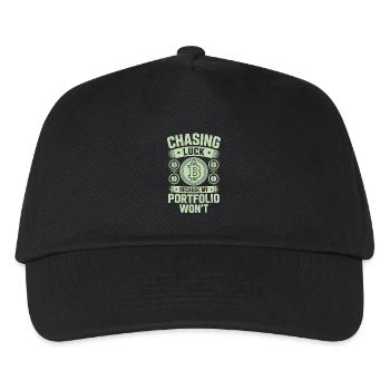 St Patricks Day Chasing Luck Because My Portfolio - Kids’ Baseball Cap - black - Front