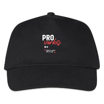 Commit Thy Works unto the Lord Proverbs 16:3 Bible - Kids’ Baseball Cap - black - Front