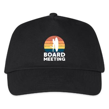 Surfing Board Meeting - Kinder Basecap - Schwarz - Vorne