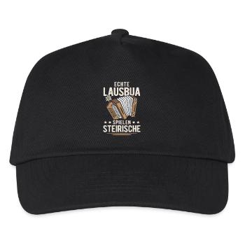 Accordion Genuine Lausbua Styrian Accordion - Kids’ Baseball Cap - black - Front