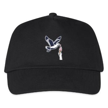 Lustige Möwe Stiehlt Eiscreme - Kids’ Baseball Cap - black - Front