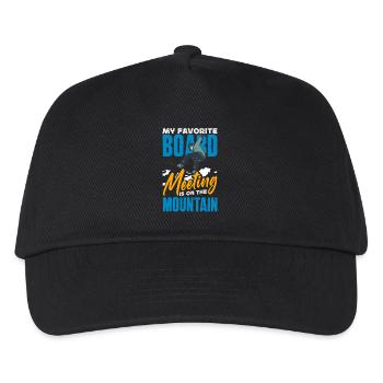 Snowboarding Snowboard Meeting Chairlift - Kids’ Baseball Cap - black - Front