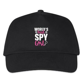 Privatdetektivuniform für Frauen als Privatdetektiv - Kinder Basecap - Schwarz - Vorne