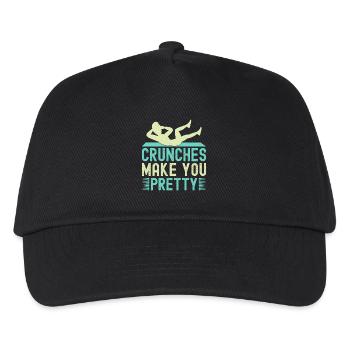 Fitness Fanatics Crunches Make You Pretty - Kinder Basecap - Schwarz - Vorne