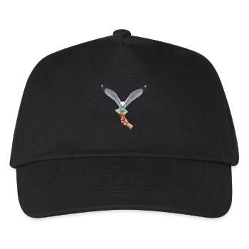 Lustige Möwe Stiehlt Eiscreme - Kids’ Baseball Cap - black - Front