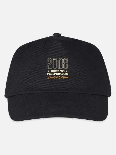 18-jähriger 18. Geburtstag 2008 Vintage-Mädchen-Junge - Kinder Basecap - Schwarz