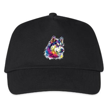 Wolf Tier Art - Kinder Basecap - Schwarz - Vorne