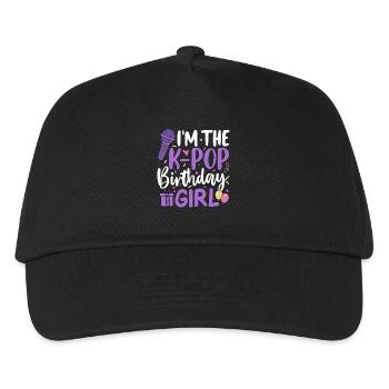 I'm The K Pop Birthday Girl - Kinder Basecap - Schwarz - Vorne