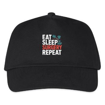 Eat Sleep Surgery Repeat - Kids’ Baseball Cap - black - Front