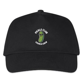 Pickle Club Crunch Crew Gurken Humor - Kinder Basecap - Schwarz - Vorne