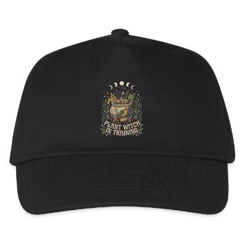 Plant Witch In Training Hexe Kräuter Mond - Kinder Basecap - Schwarz - Vorne