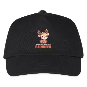 Rentiere Rentier - Kinder Basecap - Schwarz - Vorne