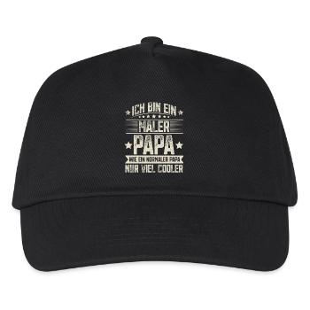 Maler Papa - Kinder Basecap - Schwarz - Vorne