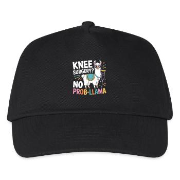 Knee Surgery? No Prob Lama - Kinder Basecap - Schwarz - Vorne
