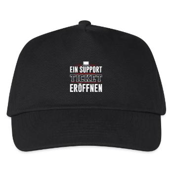 Coder EIN SUPPORT TICKET ERÖFFNEN LUSTIG - Kinder Basecap - Schwarz - Vorne