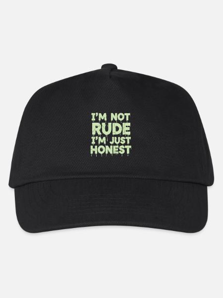 I'm Not Rude I'm Just Honest - Kids’ Baseball Cap - black