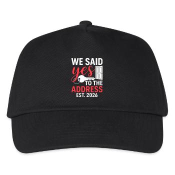 We Said Yes to The Address 2026 - Kinder Basecap - Schwarz - Vorne