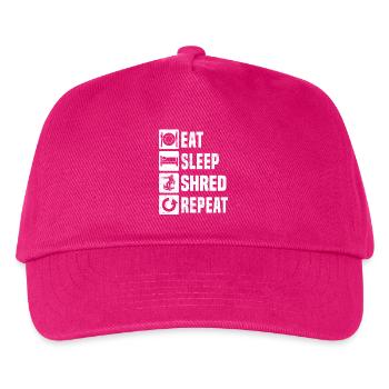 Klare Snowboard Botschaft - Kinder Basecap - Fuchsia - Vorne