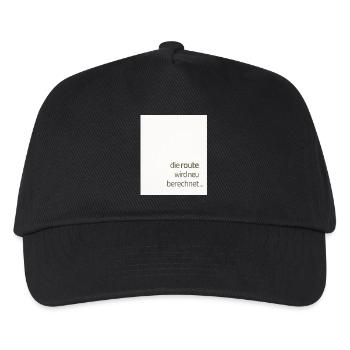 The route is recalculated – a modern statement - Kids’ Baseball Cap - black - Front