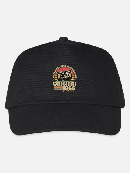 Original 1966 Jahrgang Vintage Geburtstag Retro - Kinder Basecap - Schwarz