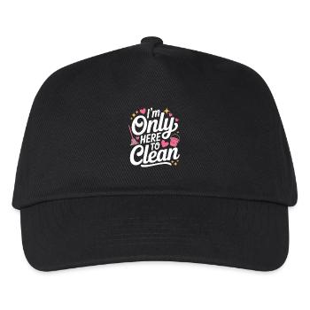 Humorous cleaner design for cleaner - Kids’ Baseball Cap - black - Front