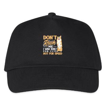 Warte Auf Mich, Ich Habe Kleine Beine - Kinder Basecap - Schwarz - Vorne